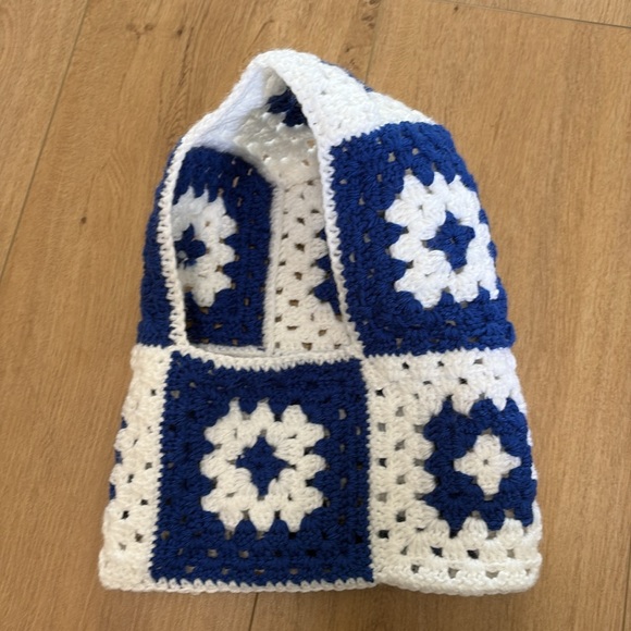 Hand Crocheted Balaclava - blue & white available - Picture 3 of 6